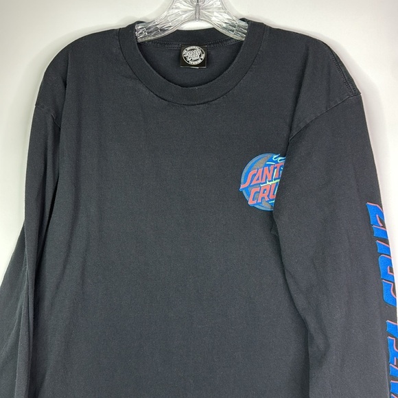 Santa Cruz Black Long Sleeve Crewneck Sweatshirt Large - Picture 3 of 9